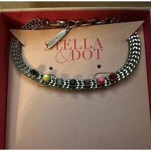 Stella & Dot Rainbow Friendship Bracelet 7” Long NIB